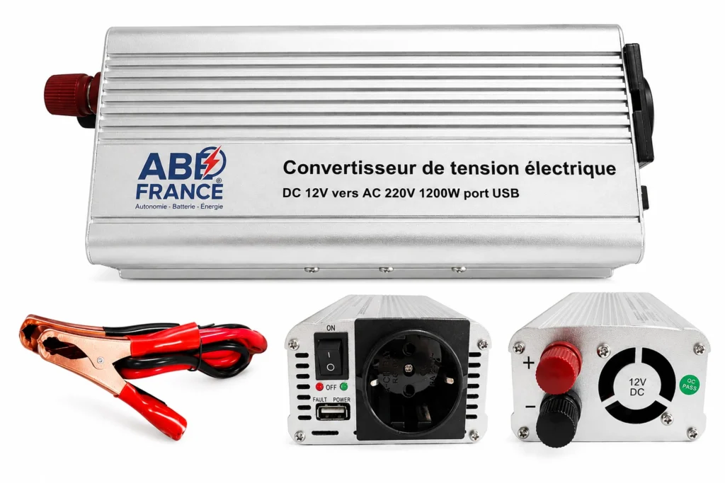 Convertisseur onde modifiée 1200W 12V 24V vers 220V SM-1200 ABE France