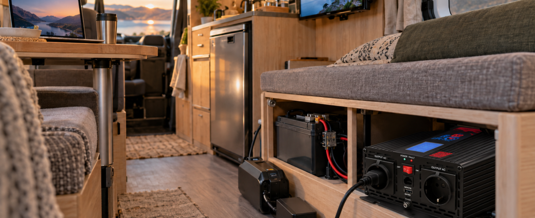 Convertisseur 1000 W en camping-car : quels appareils fonctionnent ensemble, et pour combien de temps ?