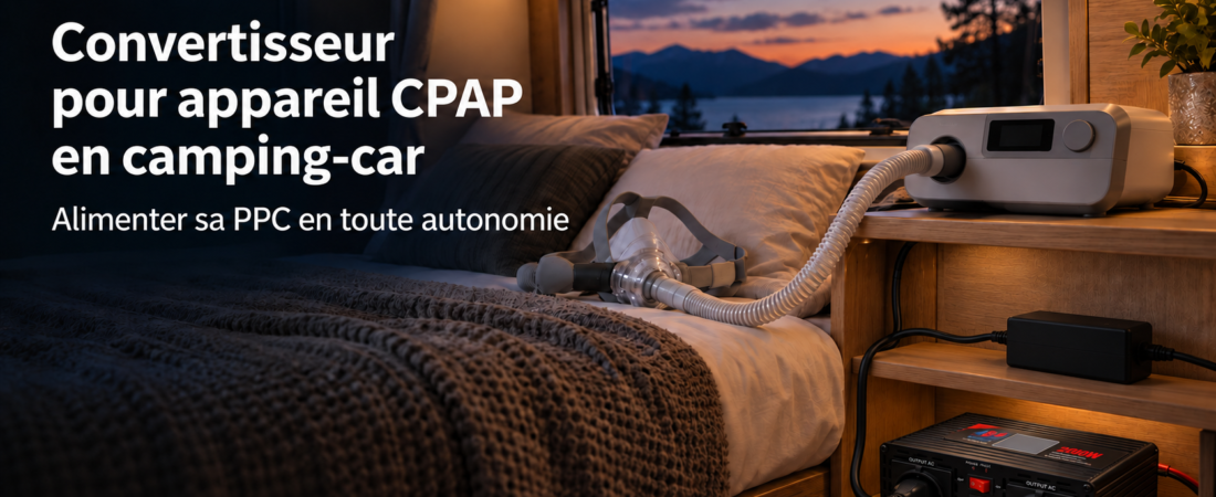 Convertisseur pour appareil CPAP en camping-car : alimenter sa PPC en toute autonomie
