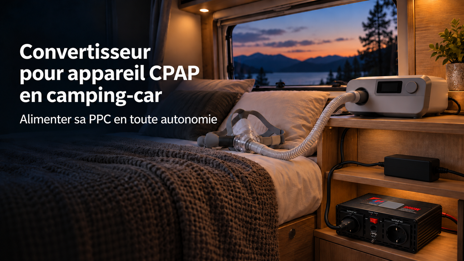 Convertisseur pour appareil CPAP en camping-car : alimenter sa PPC en toute autonomie