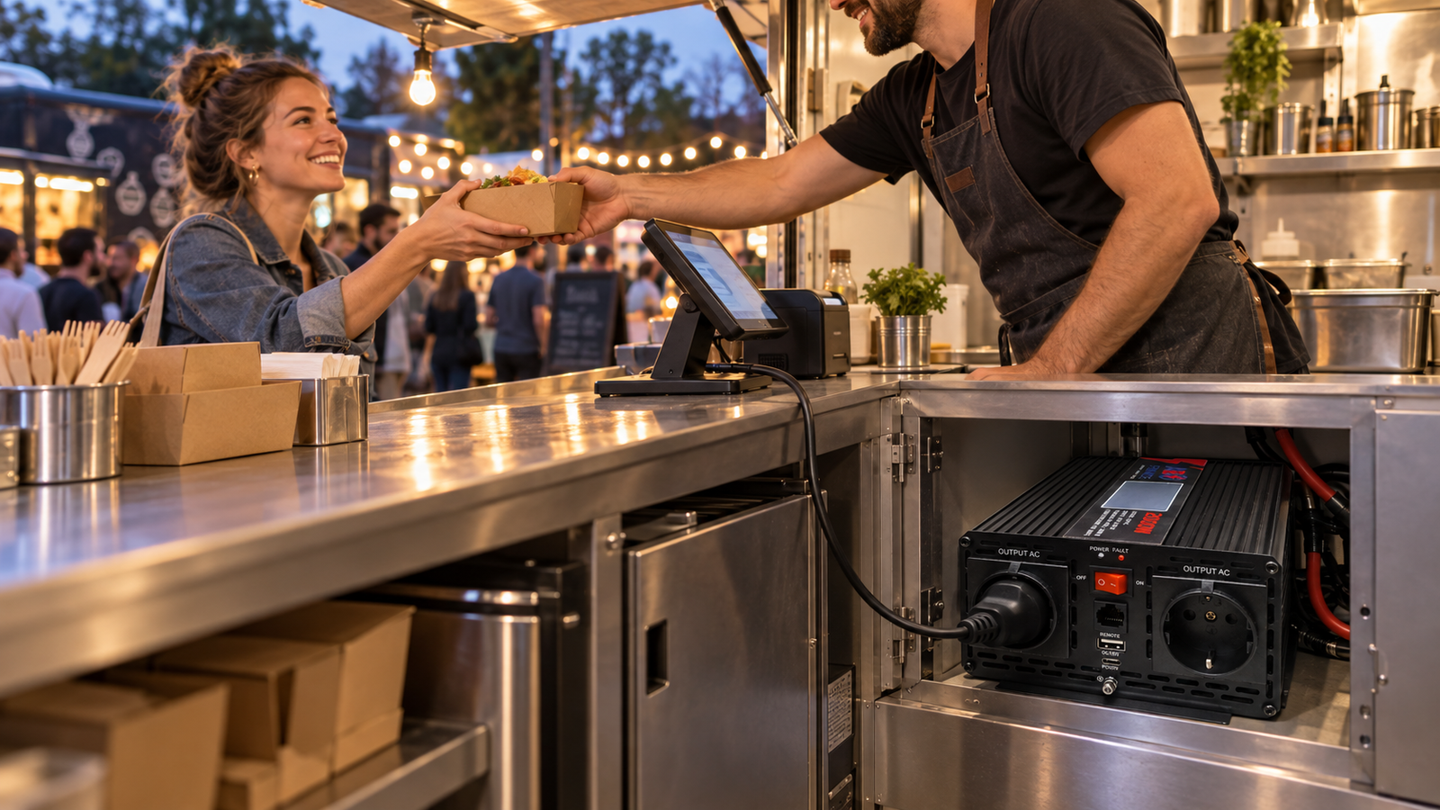 Quelle puissance de convertisseur pour un food truck ? Le guide pro (12V/24V → 230V)