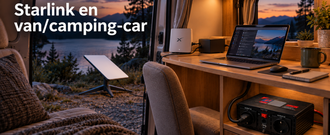 Alimenter Starlink en camping-car ou van : convertisseur 12V 230V ou adaptateur DC ?